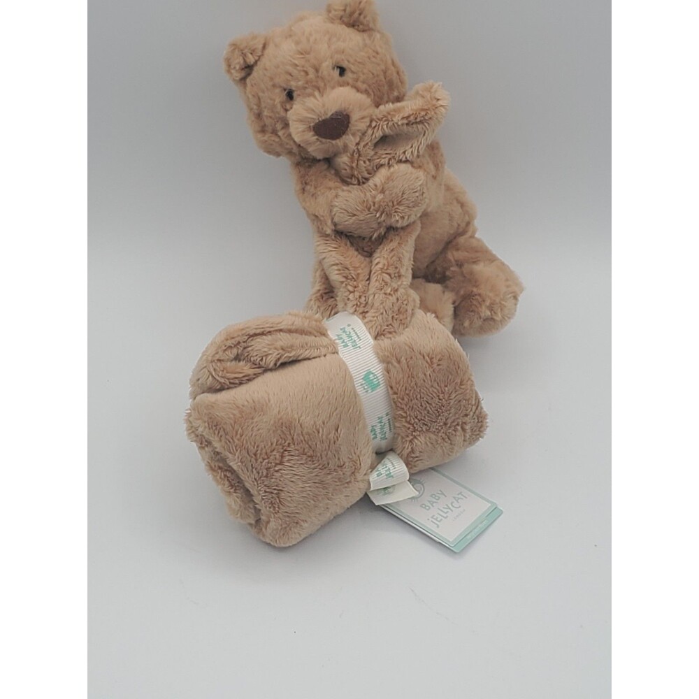 Jelly Cat Bartholomew Bear Soother Security Blanket & Lovey for Babies